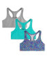 ფოტო #1 პროდუქტის Rebel Girls x Mightily Fair Trade Organic Cotton Sports Bras 3-pack