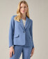 Фото #7 товара Women's One Button Notched Collar Blazer