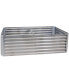 Фото #1 товара Galvalume Steel Rectangle Raised Garden Bed - Silver - 71 in