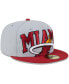 Фото #2 товара Men's Gray/Red Miami Heat Tip-Off Two-Tone 59FIFTY Fitted Hat