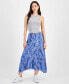 Фото #1 товара Juniors' Printed Asymmetric Maxi Skirt