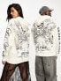 Фото #7 товара ASOS DESIGN unisex oversized hoodie with large Guns N' Roses graphics in beige