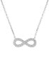 ფოტო #1 პროდუქტის Diamond Infinity Pendant Necklace (1/2 ct. tw) in 14K White Gold, 16" + 2" extender