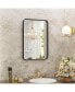 Фото #1 товара Bathroom Mirror Vanity Mirror For Wall, Aluminum Alloy Framed Wall Mirror Farmhouse, 30"×22"