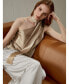 ფოტო #5 პროდუქტის Women's One-Shoulder Evening Watershine Silk Top