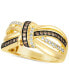 ფოტო #1 პროდუქტის Chocolate Diamond & Nude Diamond Knot Ring (3/8 ct. t.w.) in 14k Gold