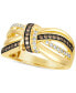 Фото #1 товара Chocolate Diamond & Nude Diamond Knot Ring (3/8 ct. t.w.) in 14k Gold