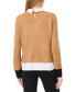 ფოტო #4 პროდუქტის Women's Two-Fer Collared Pocket Detail Sweater