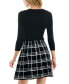 ფოტო #2 პროდუქტის Juniors' Double-Knit Sweater Dress