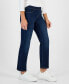 Фото #7 товара Petite Mid-Rise Pull-On Straight Jeans, Created for Macy's
