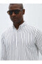 LCW Vision Slim Fit Uzun Kollu Çizgili Erkek Gömlek