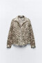 Animal print foil shirt