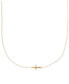 ფოტო #1 პროდუქტის Sideways Cross Pendant Necklace in 10k Gold
