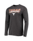 ფოტო #4 პროდუქტის Men's Texas Orange, Heathered Charcoal Texas Longhorns Meter Long Sleeve T-shirt and Pants Sleep Set