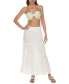 ფოტო #3 პროდუქტის Women's Smocked-Waist Tiered Skirt Cover-Up