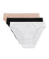 ფოტო #1 პროდუქტის Women's Cabana Cotton Seamless Bikini Underwear 3-Pack G1284P3