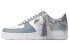 【定制球鞋】 Nike Air Force 1 Low 1’07 云烟 江湖古风 中国风 水墨画 祥云 低帮 板鞋 男款 蓝白 / Кроссовки Nike Air Force CW2288-111