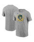 ფოტო #2 პროდუქტის Men's Heathered Gray Milwaukee Brewers True Brew Local Team T-shirt