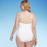 Фото #3 товара Women's Mesh Front One Piece Swimsuit - Shade & Shore White L