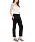 Фото #4 товара Women's Pull-On Slim Crepe Ankle Pants