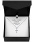 ფოტო #4 პროდუქტის Diamond Accent Cross Pendant Necklace in Sterling Silver, 16" + 2" extender