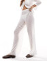 Vero Moda textured sheer beach trouser co-ord in white