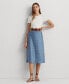 Petite Printed Satin Midi Skirt