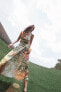 Фото #1 товара Платье миди с тропическим принтом ZARA