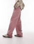 Topshop low rise washed straight leg trouser in rose