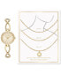 ფოტო #1 პროდუქტის Women's Crystal Bracelet Watch 30mm & 3-Pc. Necklace Gift Set