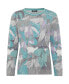 Cotton Blend Long Sleeve Allover Abstract Print T-Shirt