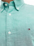 Фото #3 товара Tommy Hilfiger 1985 flex oxford regular fit short sleeve shirt in green