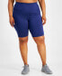 ფოტო #1 პროდუქტის Plus Size Essentials High Waist Bike Shorts, Created for Macy's