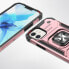 Фото #2 товара Pancerne hybrydowe etui pokrowiec iPhone 12 Mini + magnetyczny uchwyt Ring Armor różowy
