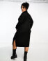 Фото #4 товара ONLY Curve roll neck midi jumper dress in black