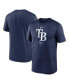 Фото #1 товара Men's Navy Tampa Bay Rays Team Arched Lockup Legend Performance T-shirt