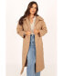 Womens Kallie Quilted Tie Front Coat