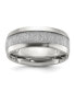 Stainless Steel Glitter Paper Inlay 8mm Band Ring