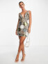 ASOS DESIGN cami mini dress with embellished patchwork detail