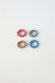 PACK OF FOUR STRIPED WIDE HAIR TIES