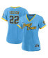 Фото #2 товара Women's Christian Yelich Powder Blue Milwaukee Brewers City Connect Replica Player Jersey