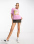 Фото #6 товара BOSS Orange varsity logo oversized t-shirt in pink