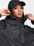 ASOS DESIGN Petite rain parka coat in black