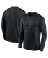 Фото #3 товара Men's Black New York Mets Authentic Collection Team Logo Legend Performance Long Sleeve T-shirt