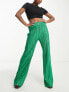 I Saw It First Petite plisse trouser in green