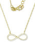 Фото #1 товара Macy's cubic Zirconia Infinity Pendant Necklace in 14k Gold-Plated Sterling Silver, 16" + 2" extender