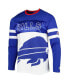 Фото #3 товара Men's Royal, White Buffalo Bills Halftime Long Sleeve T-shirt