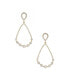 ფოტო #1 პროდუქტის Droplet 18K Gold Plated Dangle Earrings