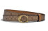 Фото #1 товара Ремень женский Coach 2см 89402-BKHSD с пряжкой старого золота и тиснением, цвет коричневый, ширина 2см