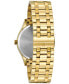 ფოტო #3 პროდუქტის Men's Dress Diamond Accent Gold-Tone Stainless Steel Bracelet Watch 40mm 97D108